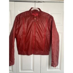 Vintage 1980s Hein Gericke Mens 42 Red Leather Jacket Moto ASO Ryan Gosling Pine